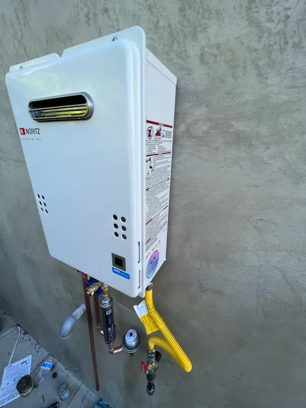 Tankless water heater installation for Kendall West homes